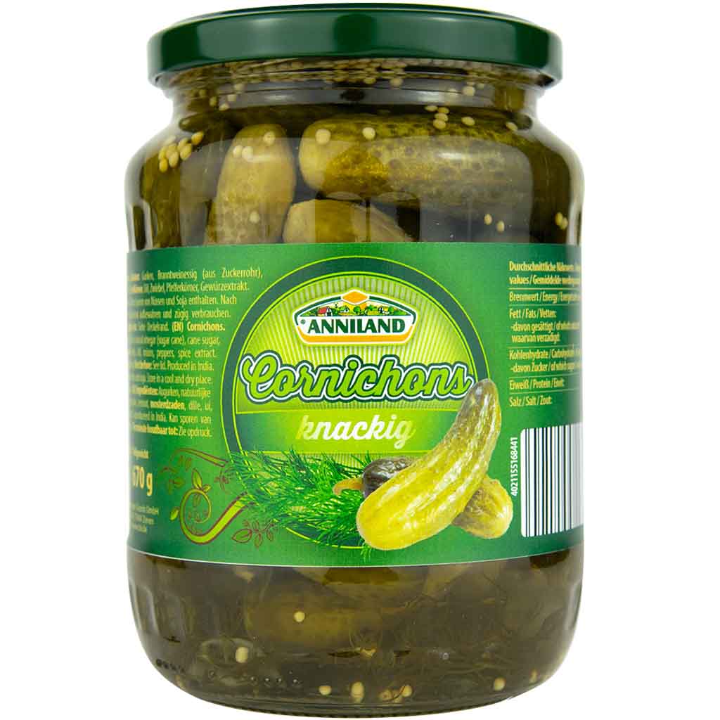 Anniland Cornichons knackig 370g MHD 14.06.27
