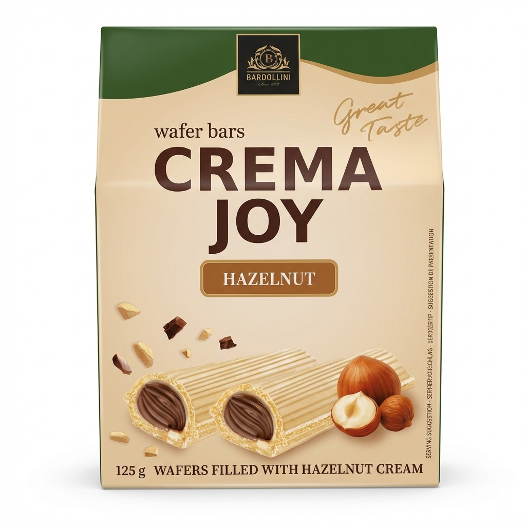 Wafer-Stangen, Haselnuss, Creme, Nugat, Haselnüsse