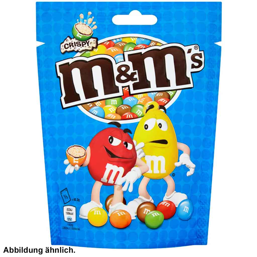 M&Ms Angebot Crispy 309g MHD 05.07.26