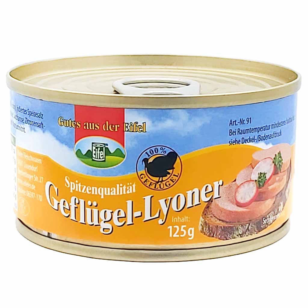 Eifelers  Geflügel-Lyoner 125g ohne Schweinefleisch MHD 17.06.28