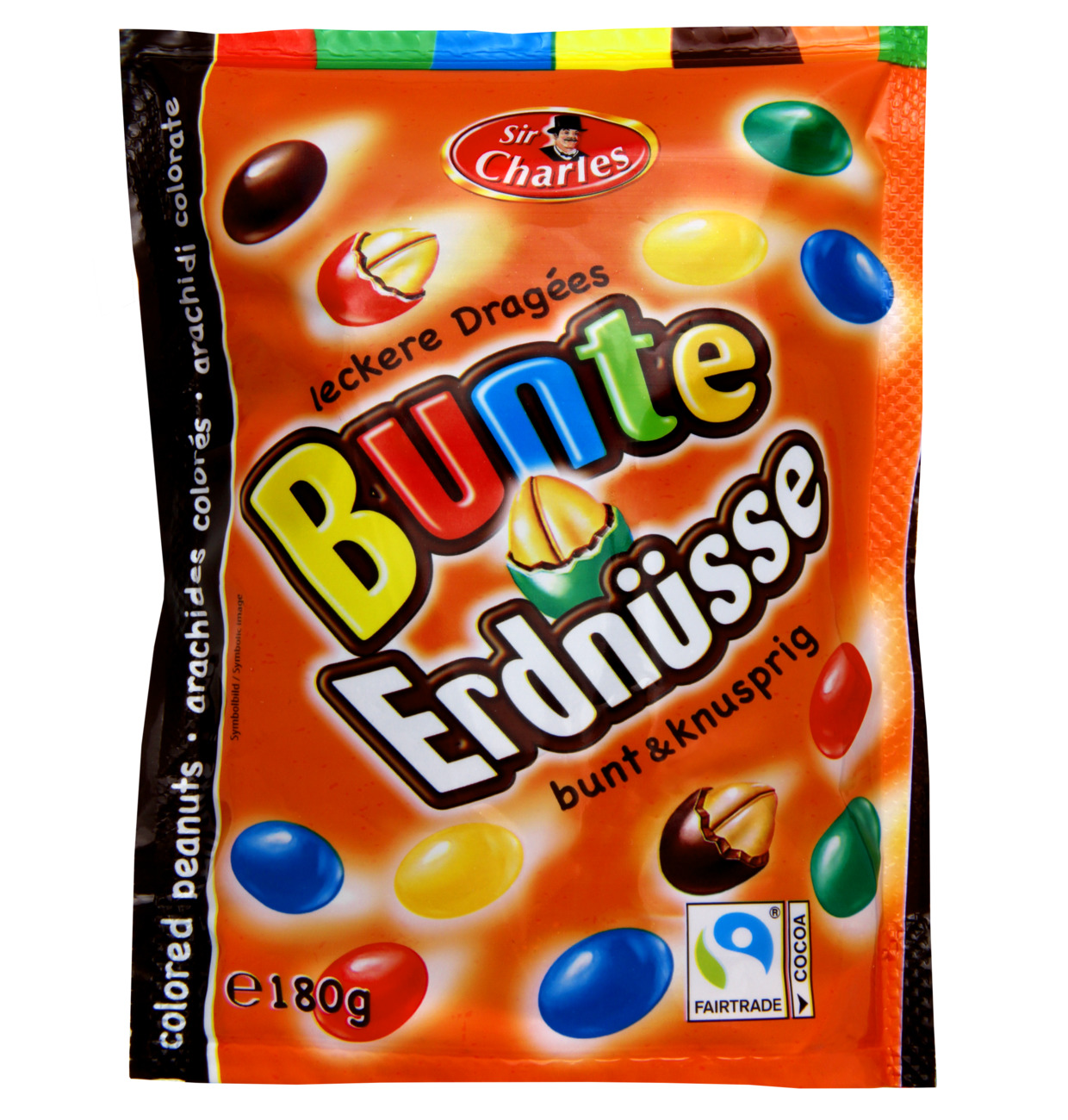 Sir Charles Bunte Erdnüsse in Milchschokolade 180g MHD 10.10.26