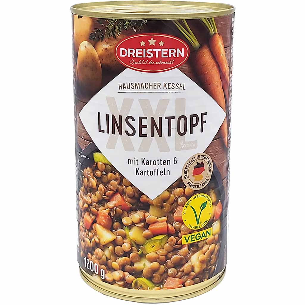 https://www.lebensmittel-sonderposten.de/media/image/0f/08/7c/Dreistern_Linsentopf_Linseneintopf_XXL_vegan_1200g_Dose.jpg