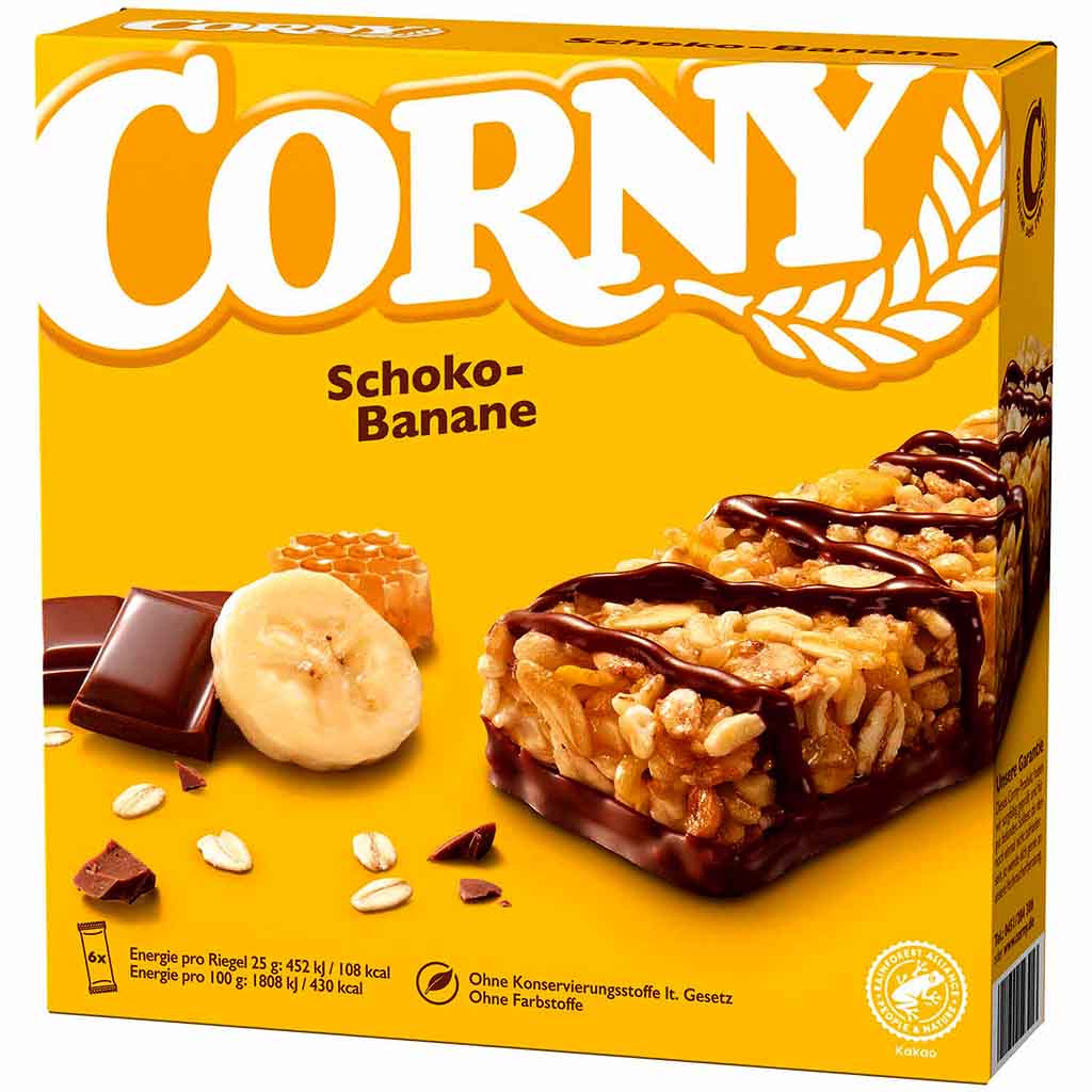 Corny Schoko Banane Müsliriegel 6er 150g MHD 05.09.26