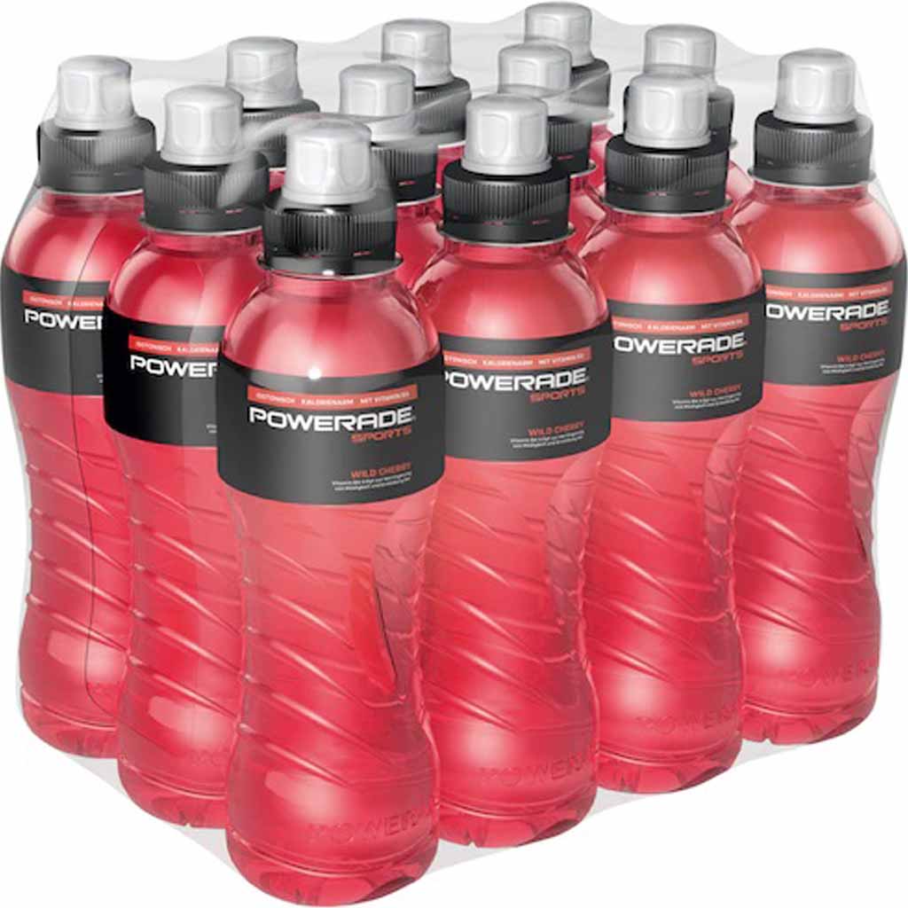 12x Powerade Sports Wild Cherry PET á 500ml=6L MHD 31.07.26