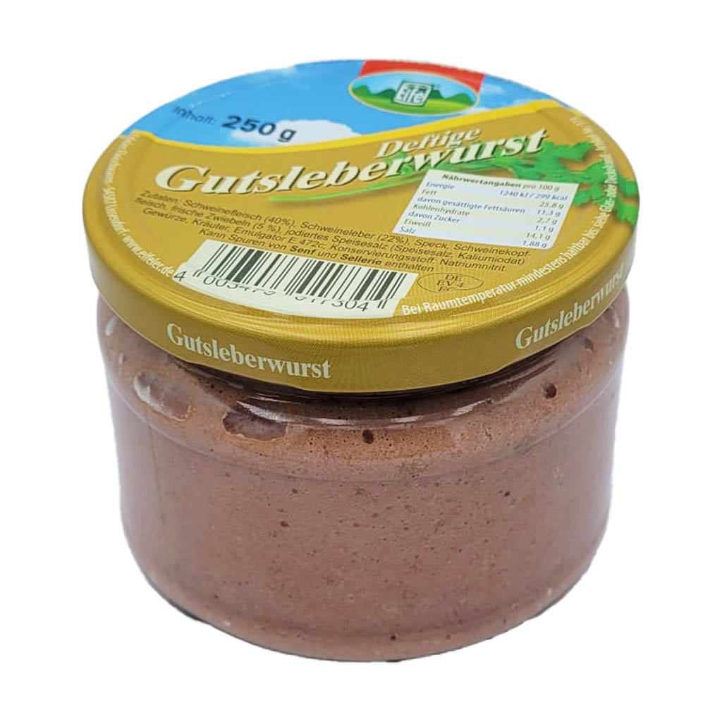 Gutes aus der Eifel Gutsleberwurst 250g MHD 27.01.28
