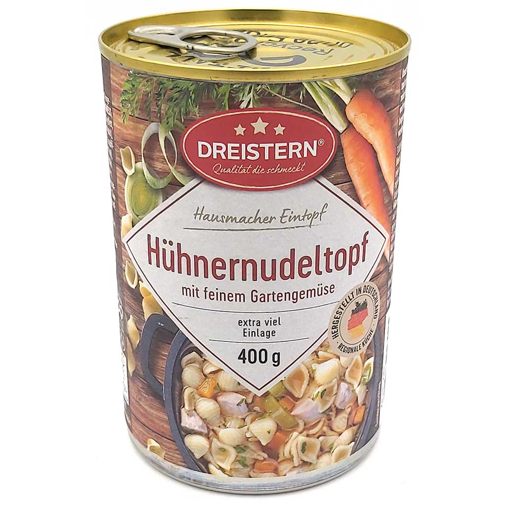 Dreistern Hühner Nudeltopf mit Gemüse 400g