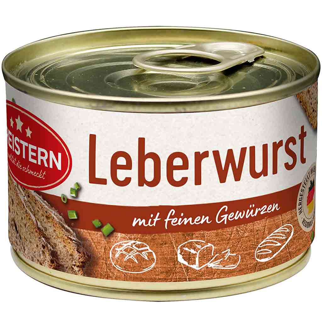 Dreistern Dosenwurst Leberwurst 160g MHD 05.02.29