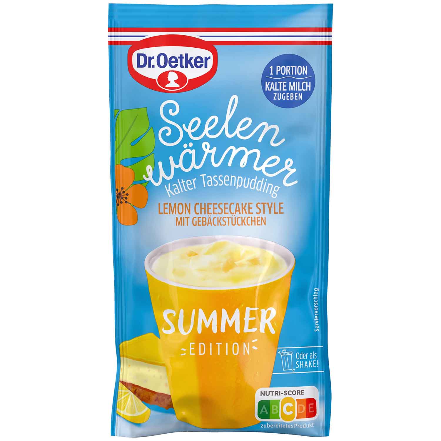 Kaltmilch-Pudding, Lemon Cheesecake Style, Sommer-Edition, Tassenpudding, Kühlgetränk