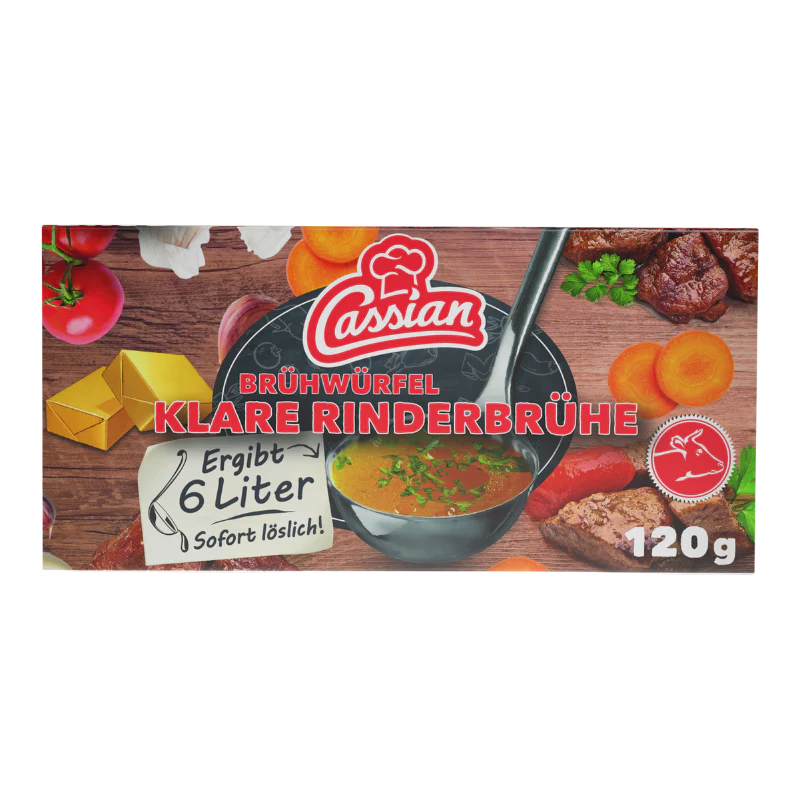 Cassian klare Rinderbrühe 12 Würfel 120g MHD 25.04.27