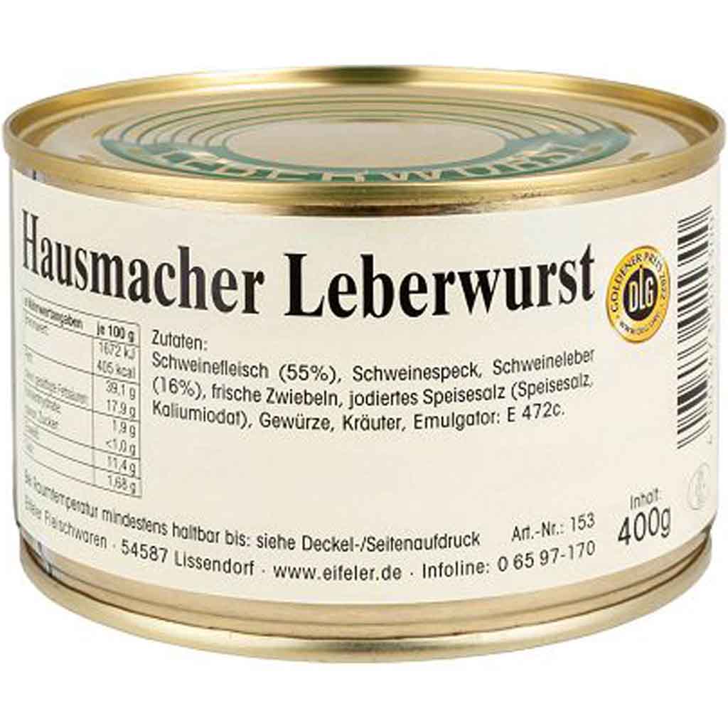 Gutes aus der Eifel Hausmacher Leberwurst 400g MHD 18.02.28