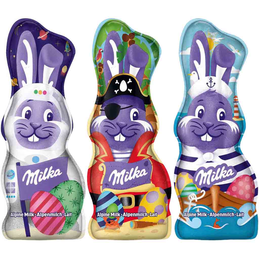 Milka Schmunzelhase Alpenmilch Design Edition 14x90g=1260g MHD 31.07.26