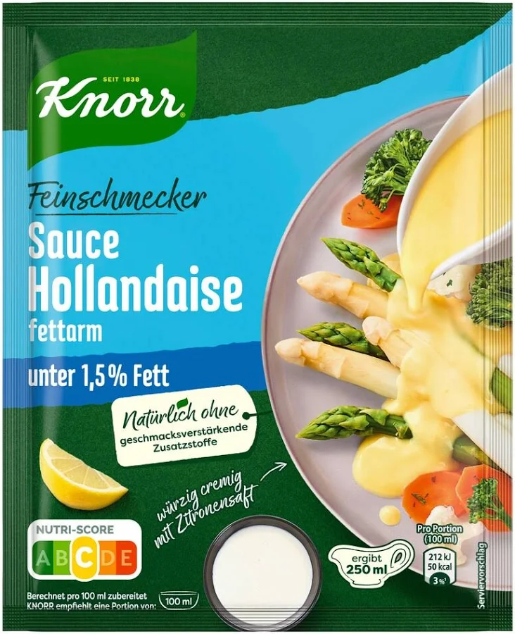Knorr Feinschmecker Sauce Hollandaise, fettarm für 250ml MHD 28.02.26