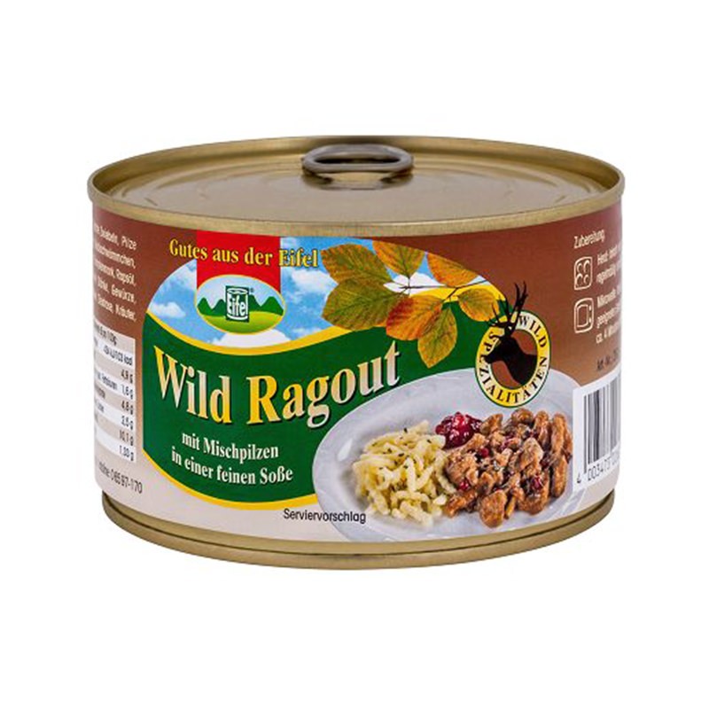 Gutes aus der Eifel Wild Ragout Mit Mischpilzen 400g MHD 11.11.28