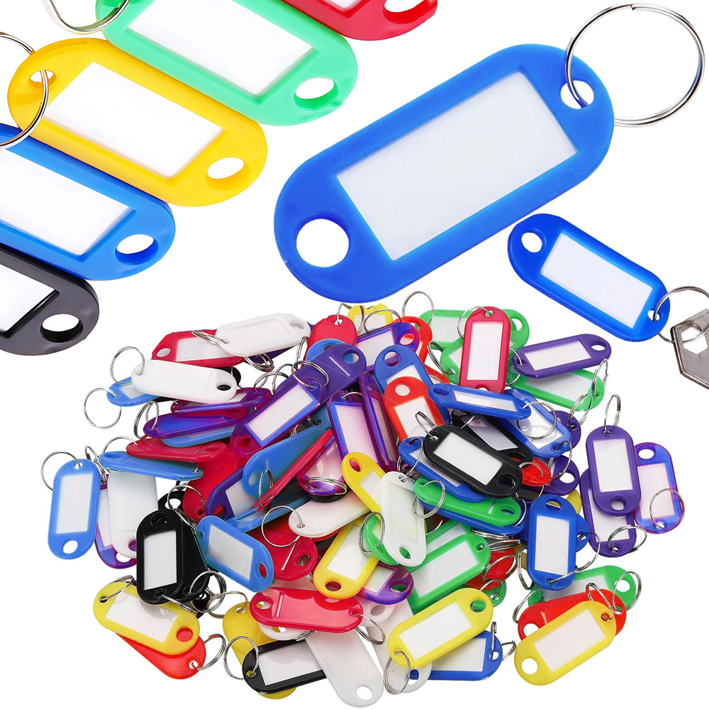 SCHLÜSSELANHÄNGER BUNTES SET MIX 100 STÜCK
