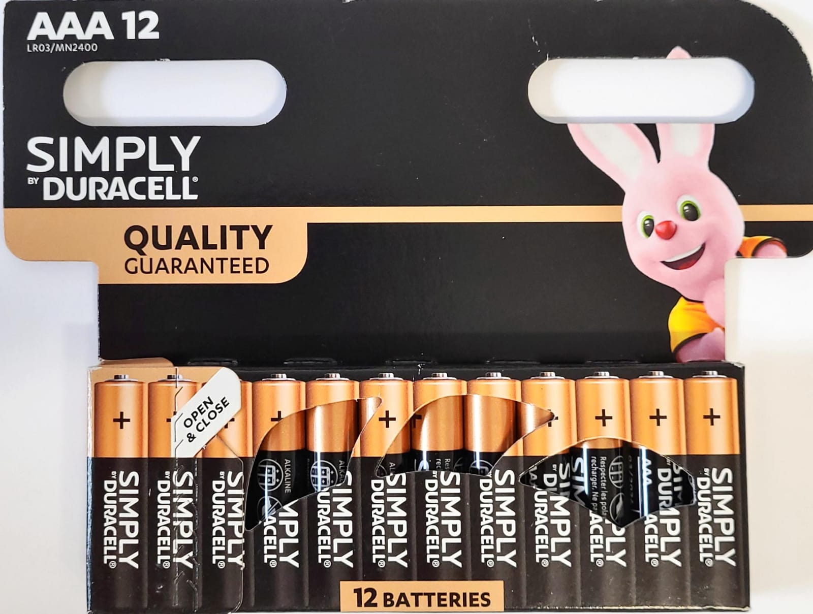 Duracell Simply AAA Alkaline Batteries 12er Pack MHD 30.03.26