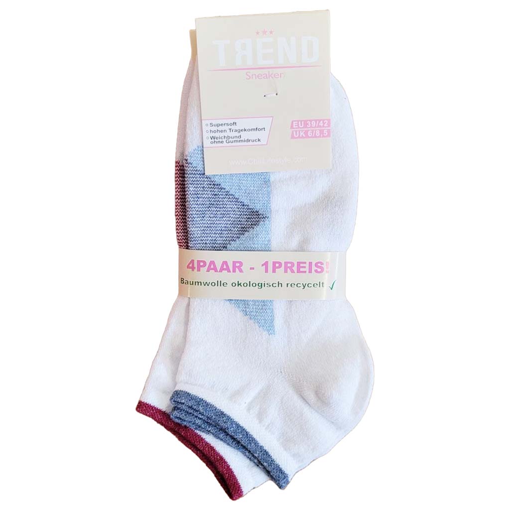 Trend Sneaker Socken 4er Gr 35-38