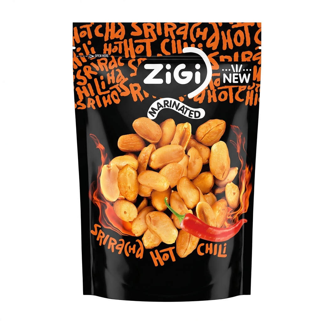Erdnüsse, geröstet, Chili, Snack, Salzarmes