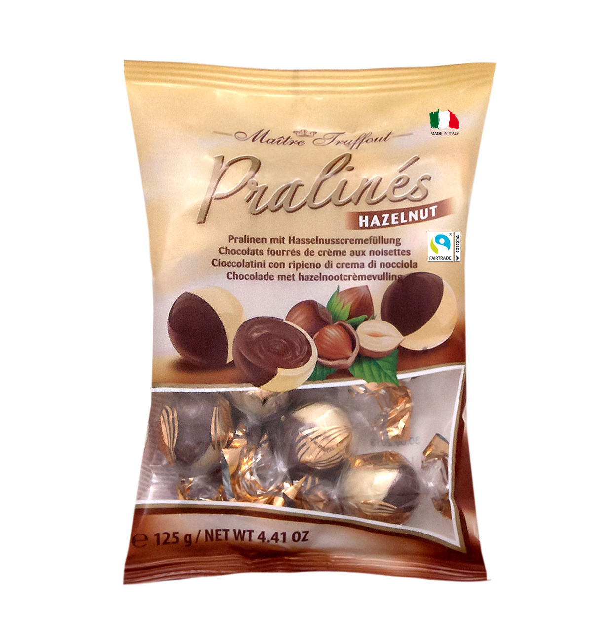 Maitre Truffout Pralinen Duo mit Haselnusscremefüllung 125g MHD 31.03.27