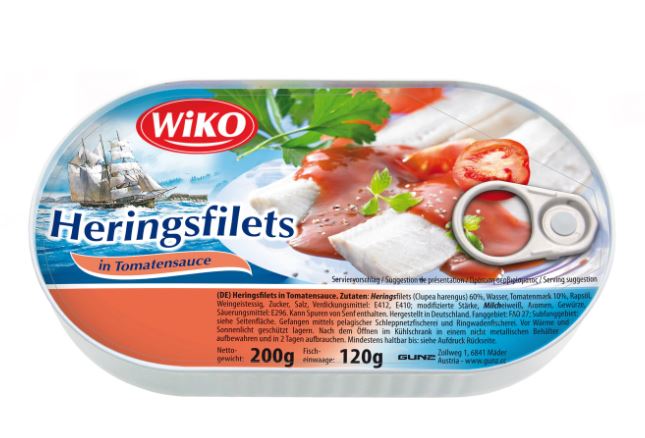 Heringsfilet-Tomatensauce-Wiko-Ringpulldose