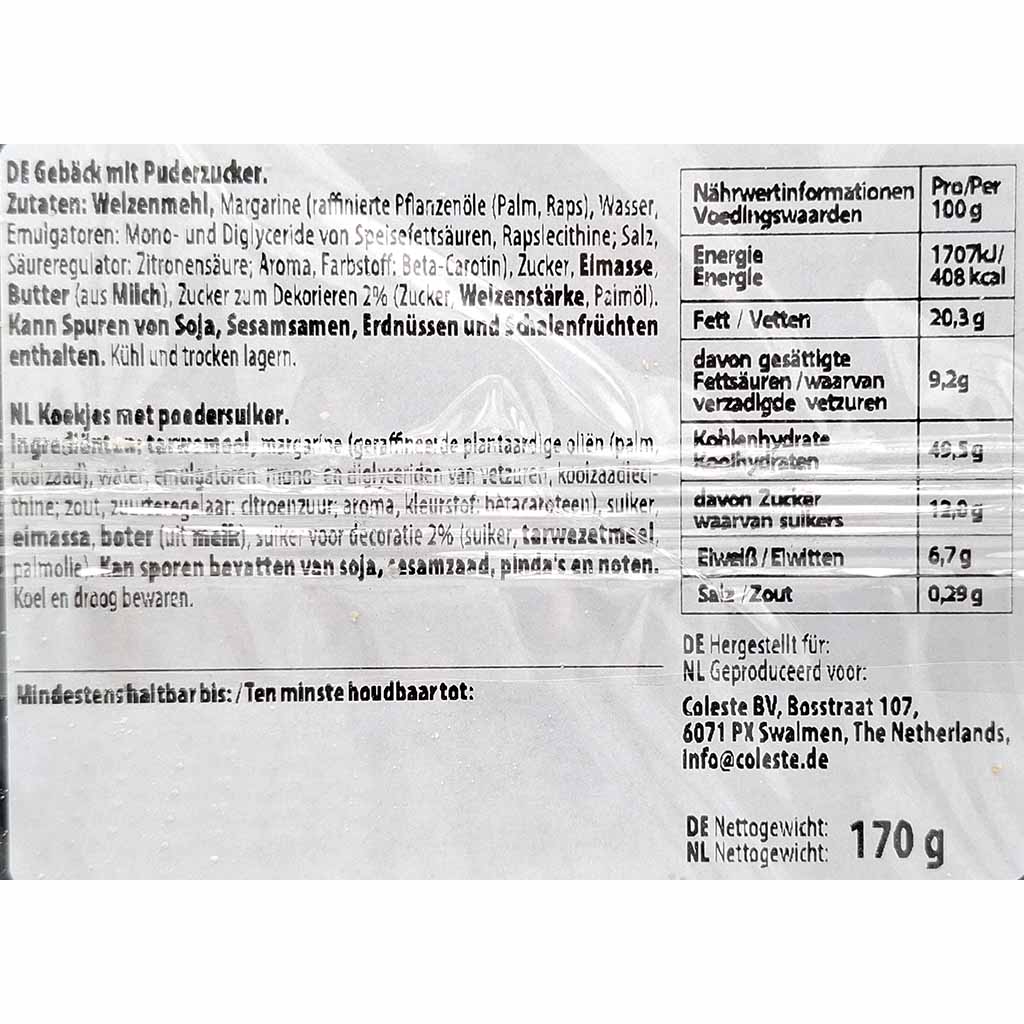 Bardollini Columbine il classico 170g - Gebäck mit Puderzucker,  8721082479271