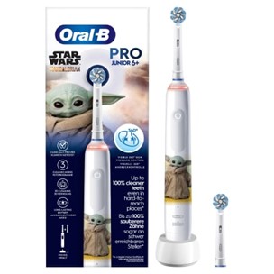 Oral-B Elektrische Zahnbürste Kinder PRO Junior Grogu/Starwars, ab 6 Jahren, 1 Stück