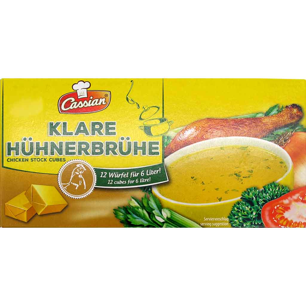 Cassian klare Hühnerbrühe 12 Würfel 120g MHD 03.10.27