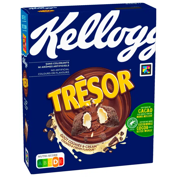 Kelloggs Tresor Cookies & Cream Flavour 375g MHD 22.04.26