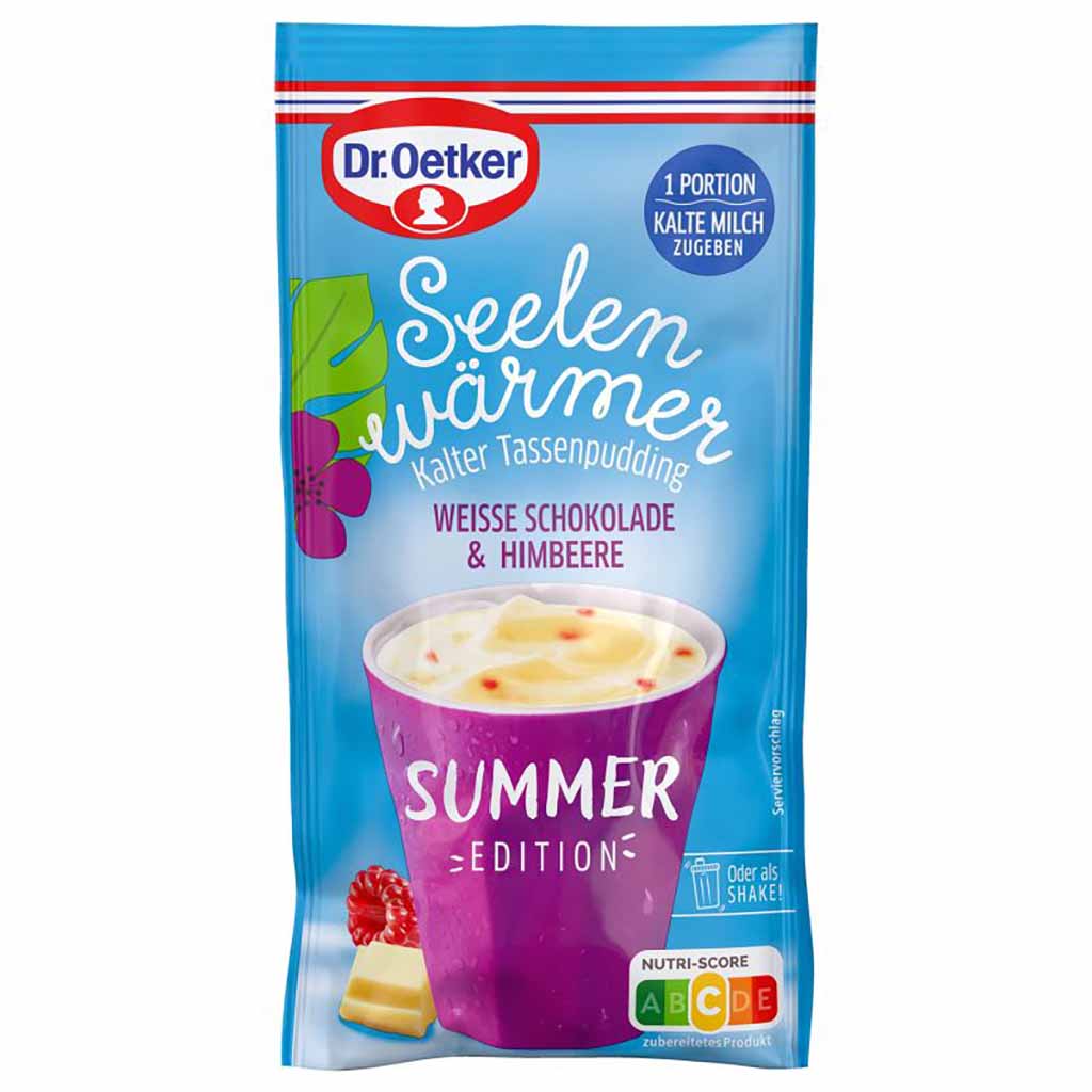 Milchpudding, Kaltt, Sommeredition, Schokolade, Himbeere