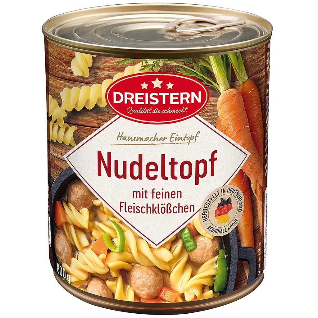 Dreistern Nudeltopf mit feinen Fleischklößchen 800g