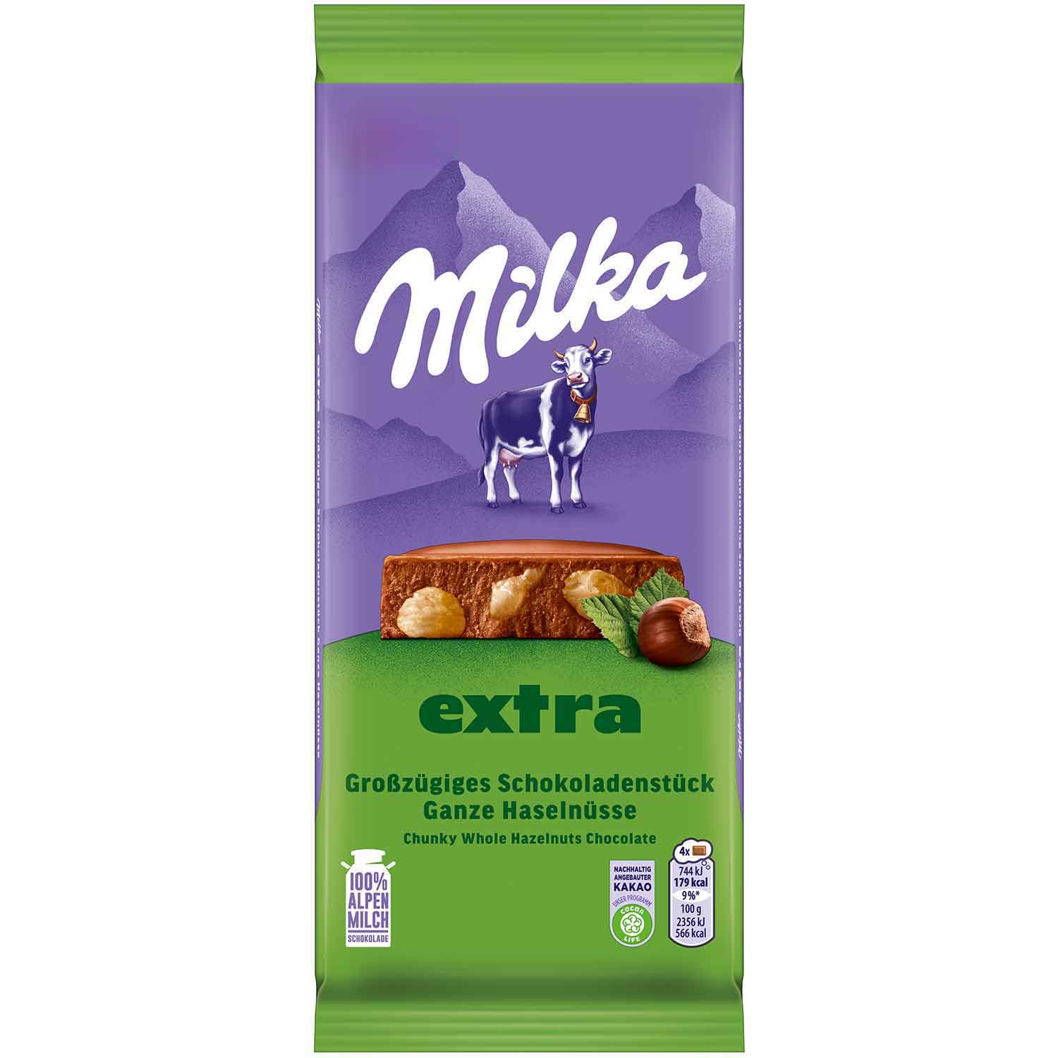 Schokolade, Haselnüsse, Extra, Tafel, Milka