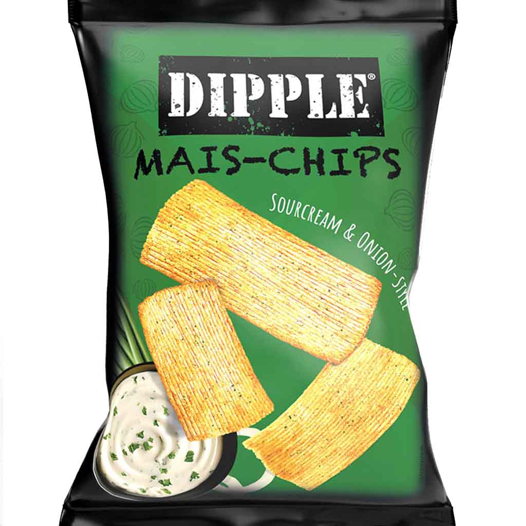 Dipple Mais Chips Sour Cream Onion 90g MHD 05.02.27