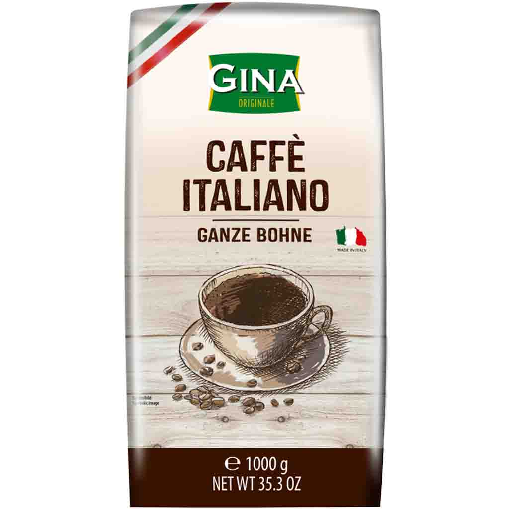 Gina Caffe Italiano ganze Bohne 1kg MHD 30.10.27