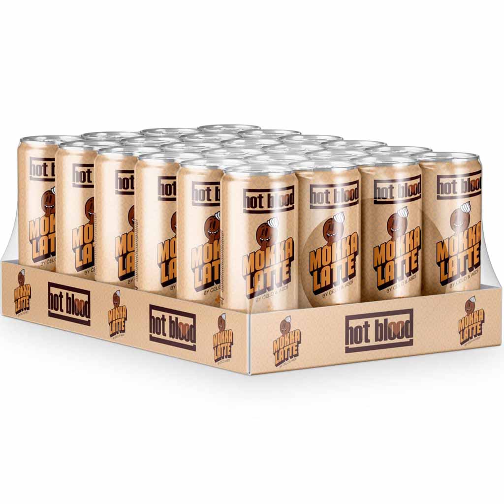 Hot Blood Mokka Latte by Celo und Abdi 24 Dosen mit je 250ml   6 Liter