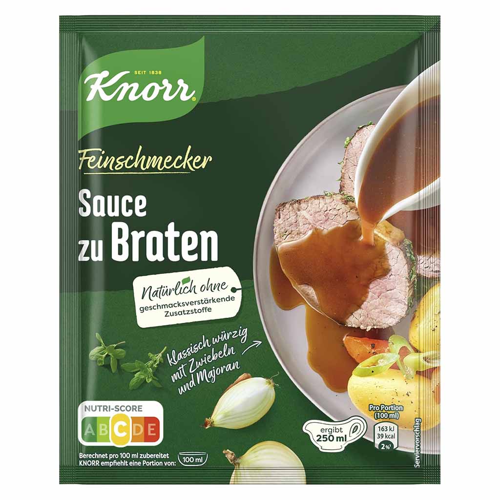 Knorr, Braten-Sauce, Feinschmecker, Zwiebel, Majoran