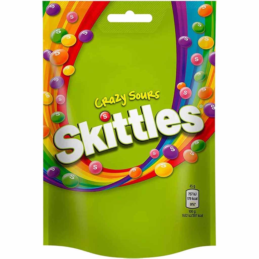 Skittles Crazy Sours 174g Beutel, 4009900465304