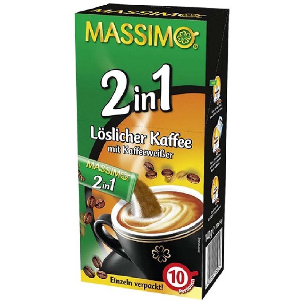 Massimo 2in1 Kaffee & Kaffeeweißer 10er 140g MHD 28.02.27