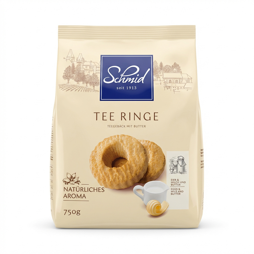 Keks, Tee-Ringe, Buttermürbeteig, 750g, Natürliches Aroma