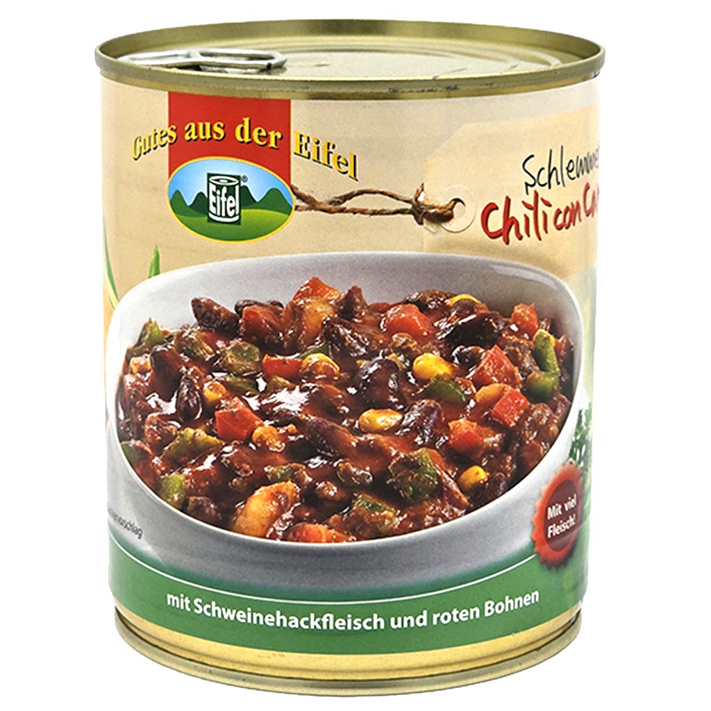 Chili con Carne, Dosenfüllung, Gemüse, Rindfleisch, Schwarze Bohnen