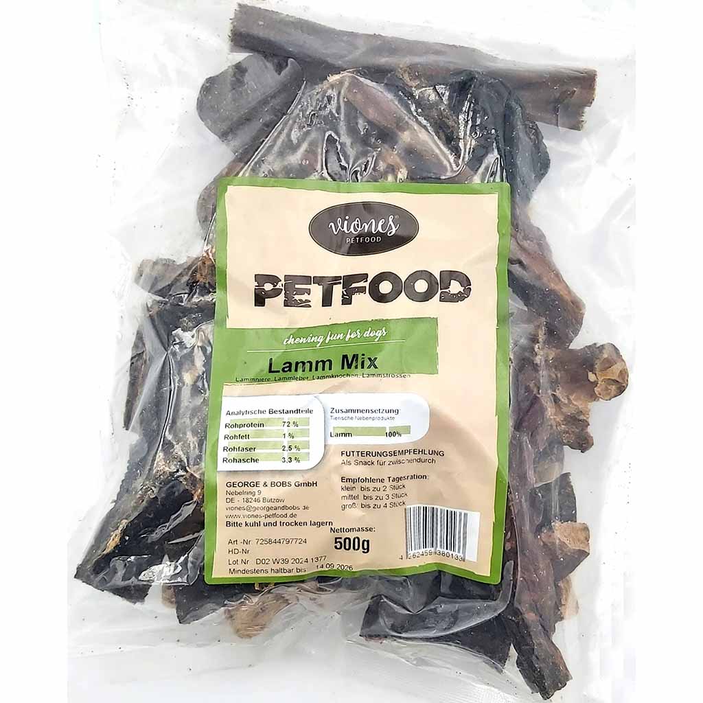 https://www.lebensmittel-sonderposten.de/media/image/26/f4/3d/Hundesnack-Lamm-Mix-500g-Viones-Petfood-1.jpg