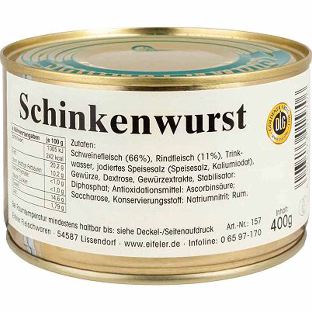 Gutes aus der Eifel Schinkenwurst 400g MHD 18.11.27