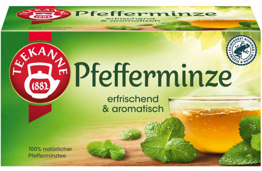 Teekanne Pfefferminze 20 Beutel 45g MHD 30.12.28