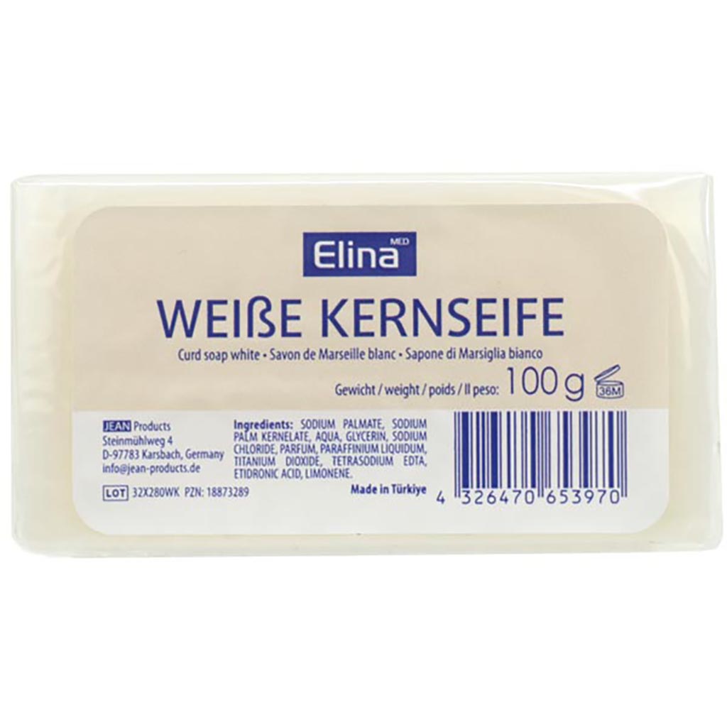Kernseife, Weiß, 100 g, Seife, Industrieprodukt
