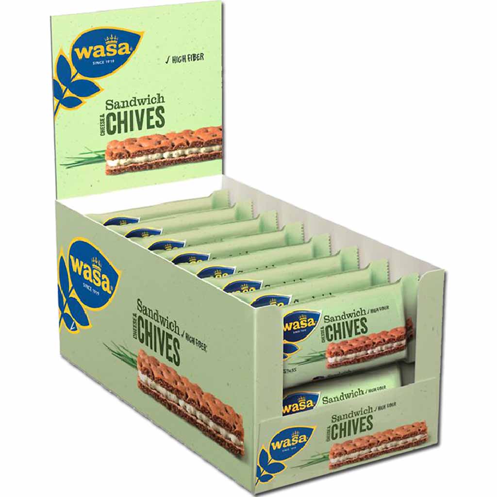 Wasa Knäckebrot Sandwich Cheese & Chives 24x37g=888g MHD 30.09.26