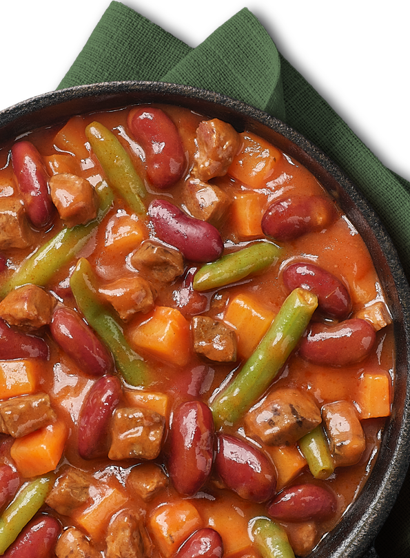 Dreistern Texastopf mit roten & grünen Bohnen 800g MHD 23.11.28