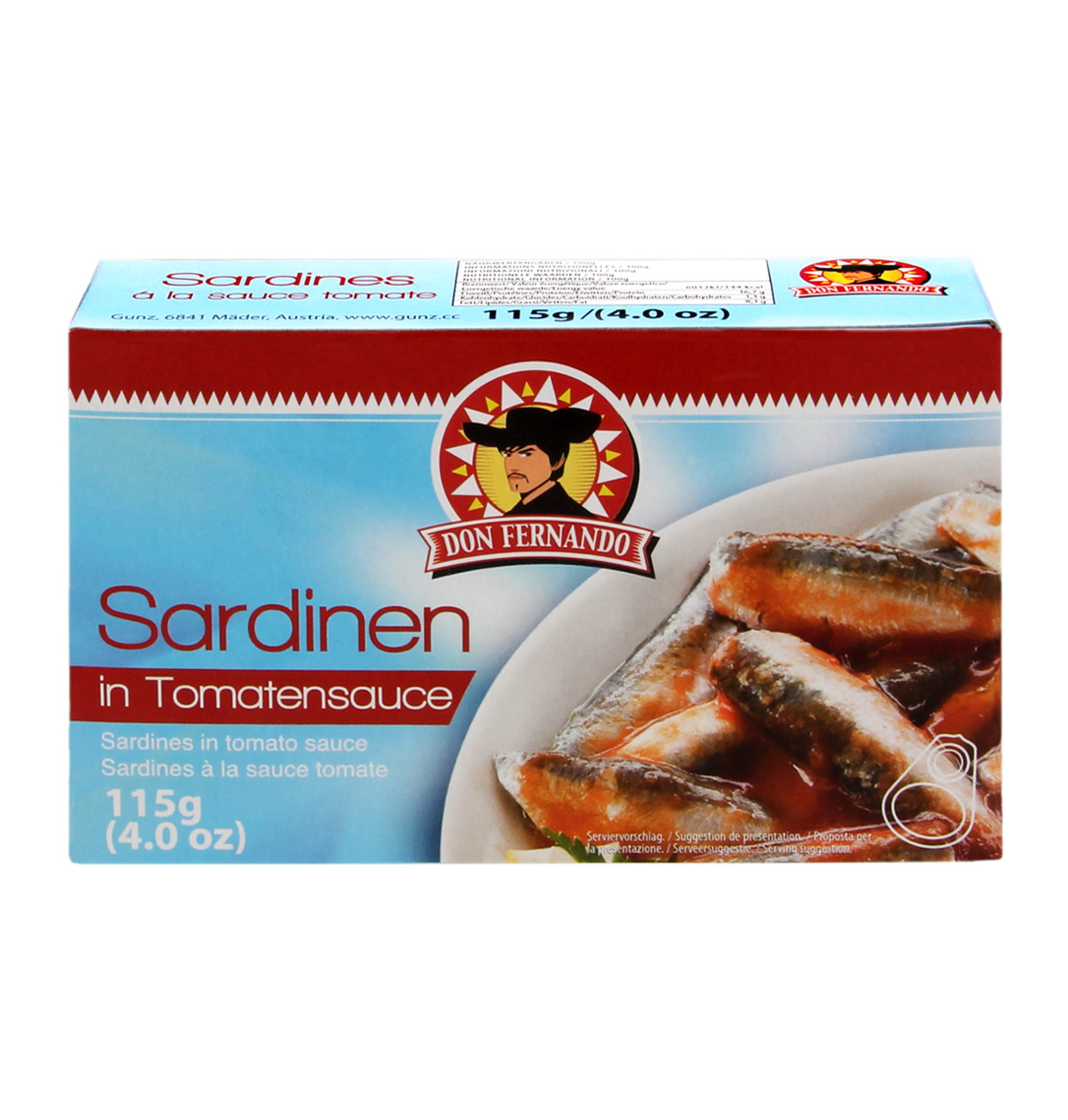 Don Fernando Sardinen in Tomatensauce 115g MHD 31.12.28