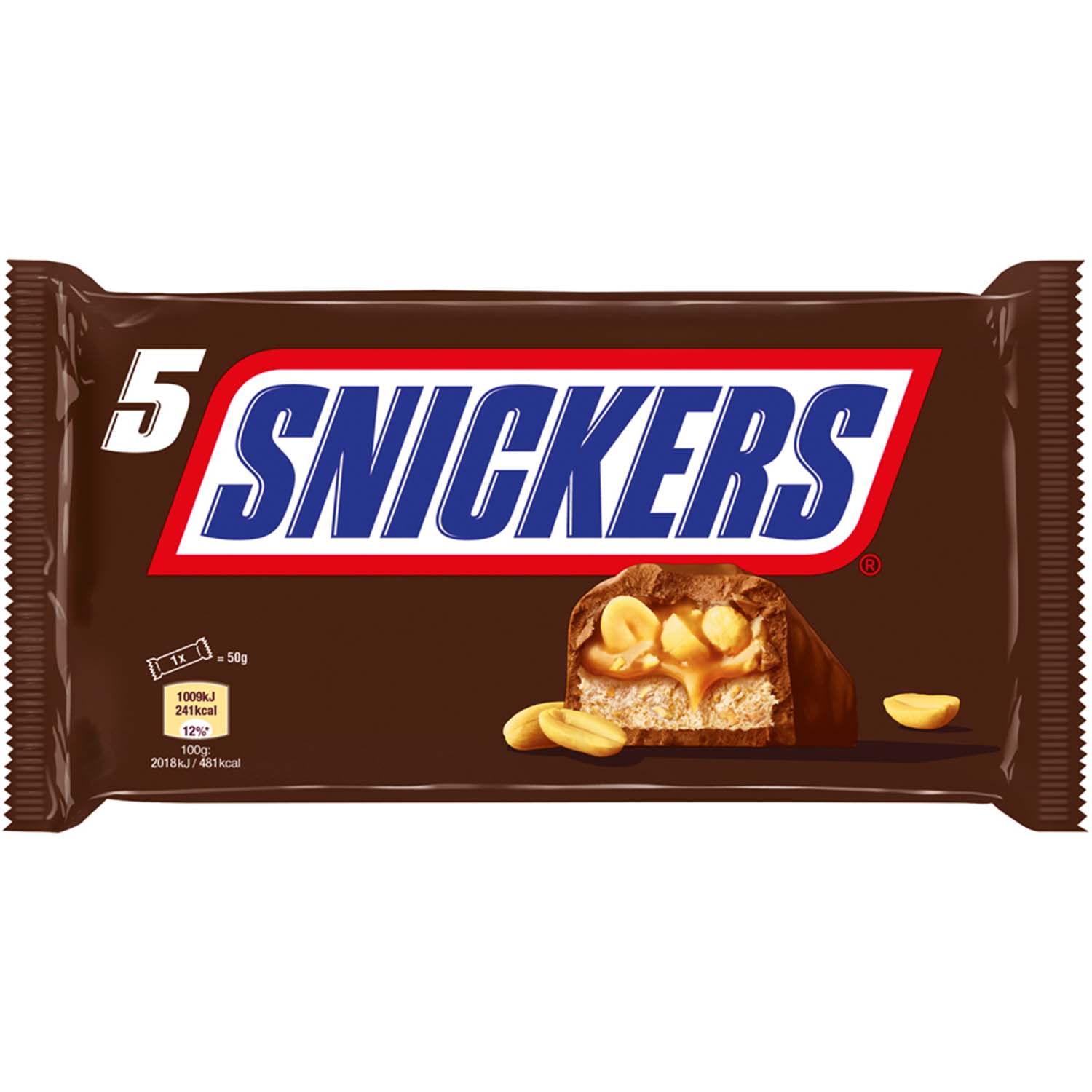 Snickers Schokoriegel 5x50g=250g MHD 20.12.26