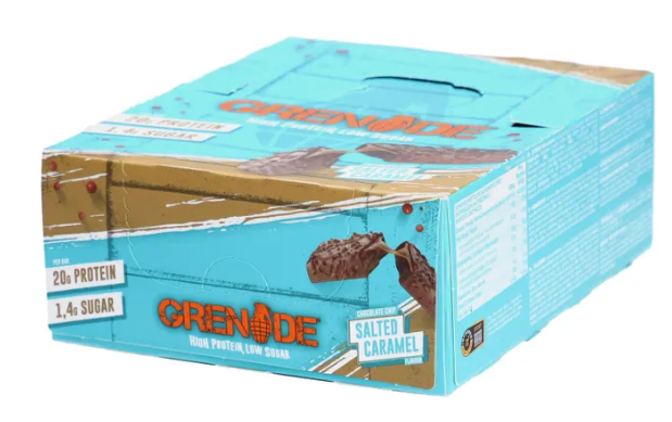 Grenade Chocolate Chip Salted Caramel Protein Bar 12 x 60g ,720g, 5060221206761