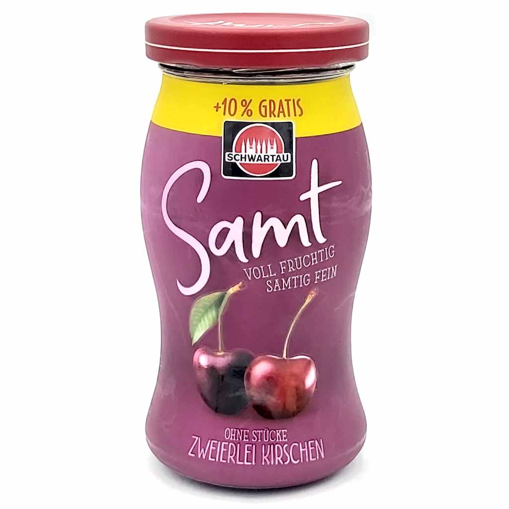 https://www.lebensmittel-sonderposten.de/media/image/d8/8d/e0/Schwartau-Samt-Zweierlei-Kirschen-297g-Glas_front.jpg