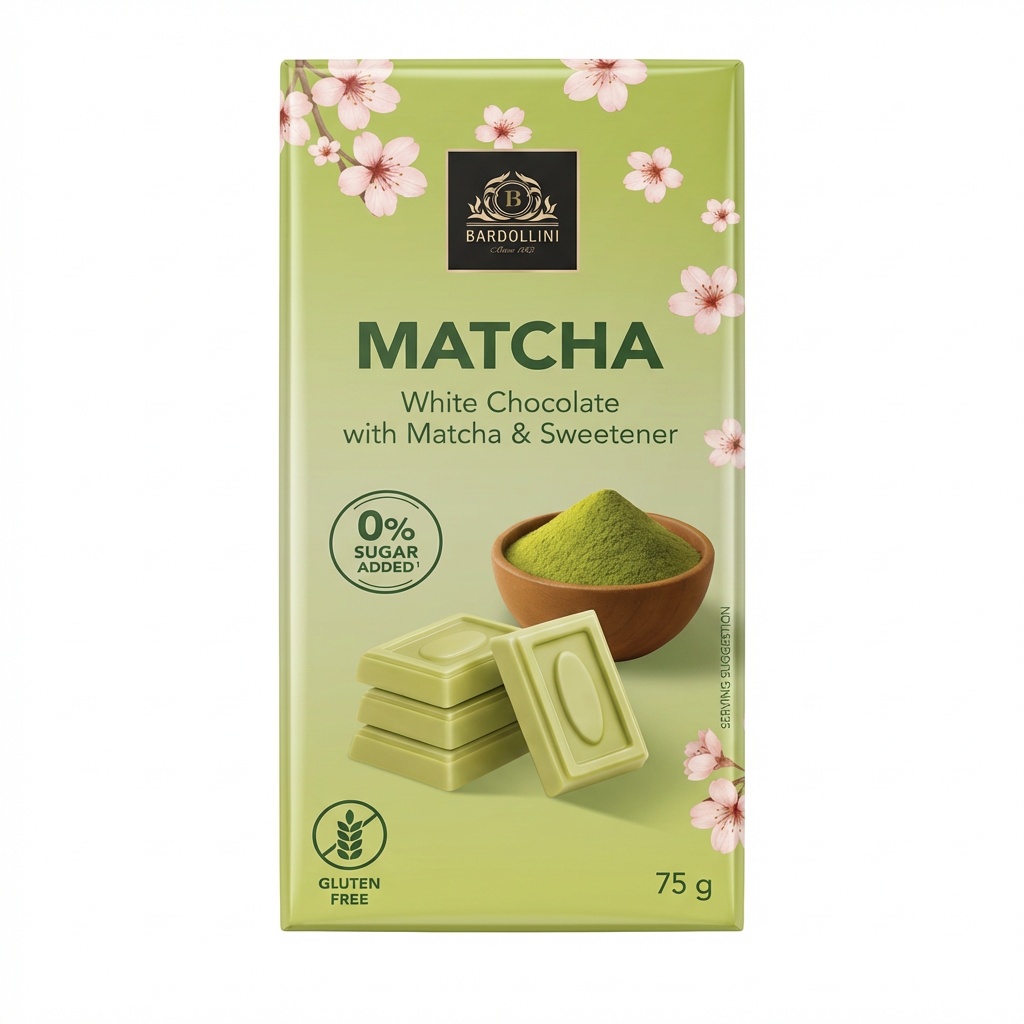 Matcha, Weiß-Schokolade, Mit Matcha, 75 g, Glutenfrei
