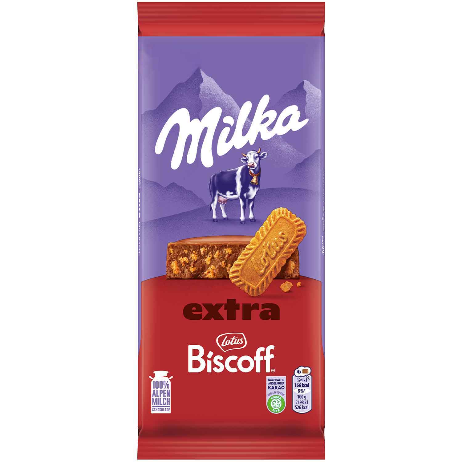Schokoriegel, Biscotti, Milka, Kakaogeschmack, Schokolade